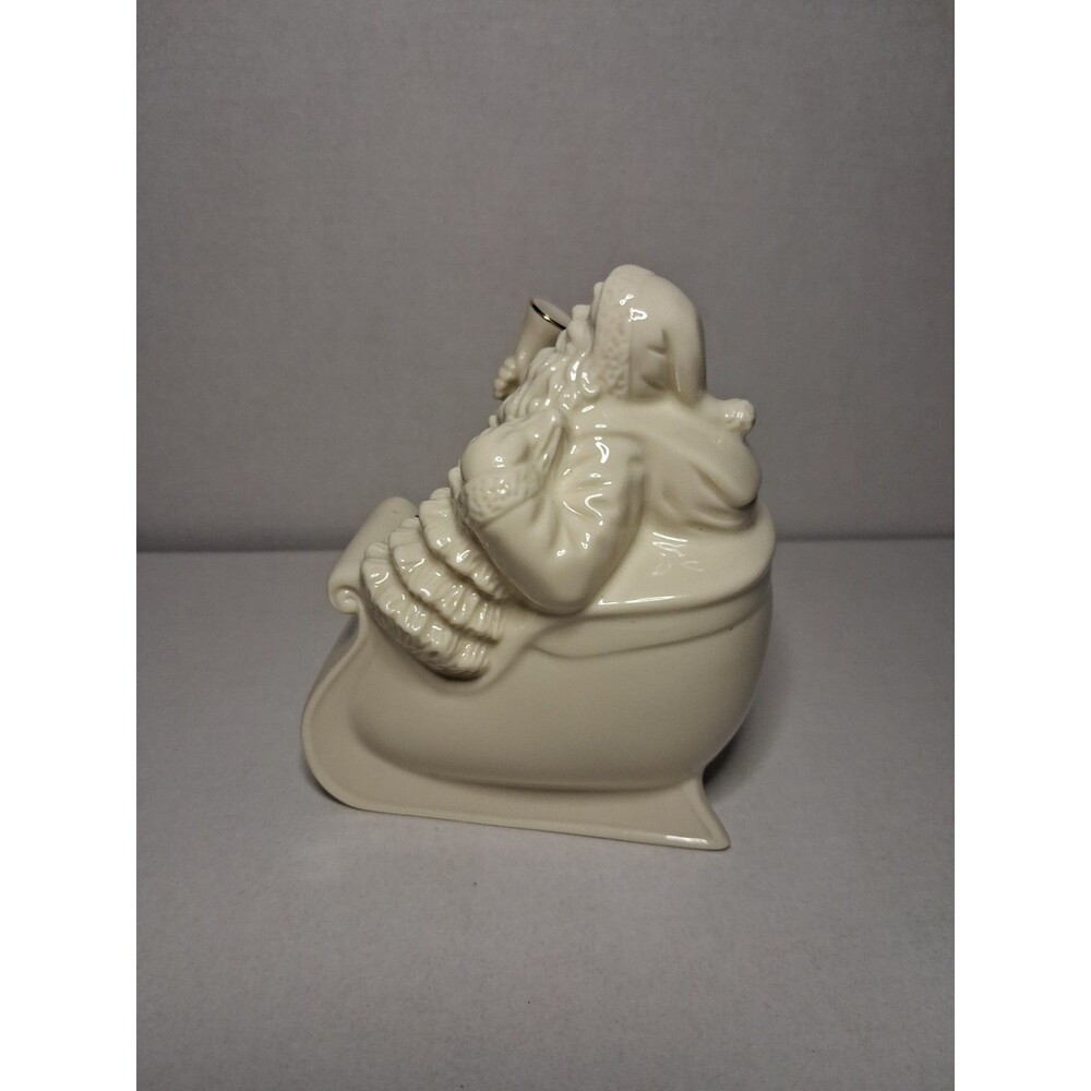2001 Lenox " Santa In The Sleigh " Porcelain Figurine